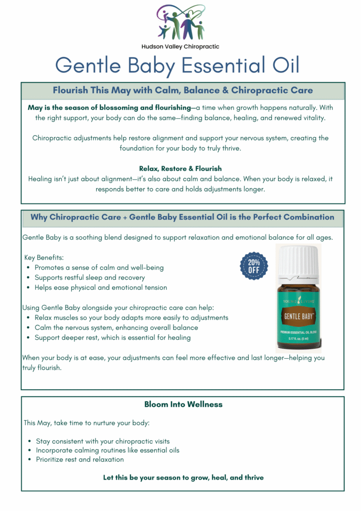 Gentle Baby Essential Oil product description for Hudson Valley Chiropractic
