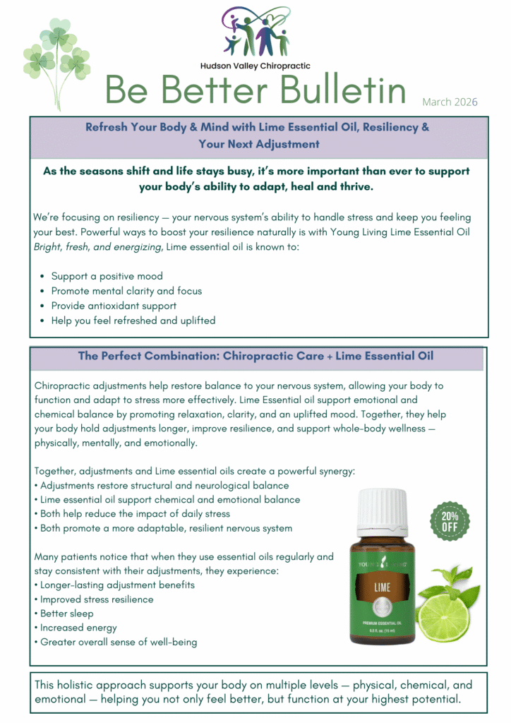 Lime Essential Oil product description for Hudson Valley Chiropractic