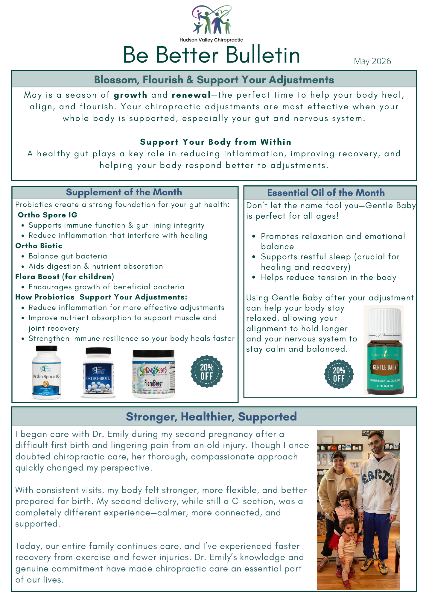 Be Better Bulletin, May 2026 newsletter from Hudson Valley Chiropractic